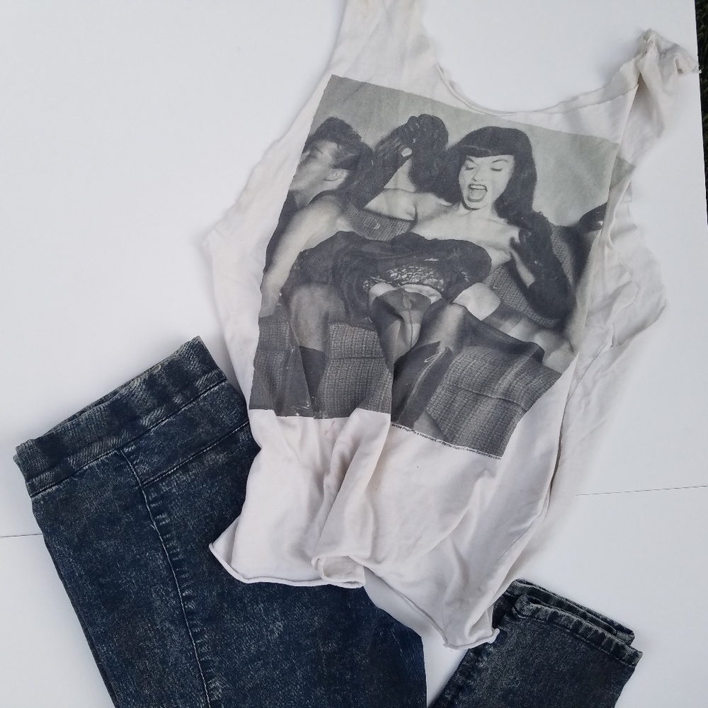 ⚡3/$12⚡ Bettie Page Pinup Tank Modcloth Style